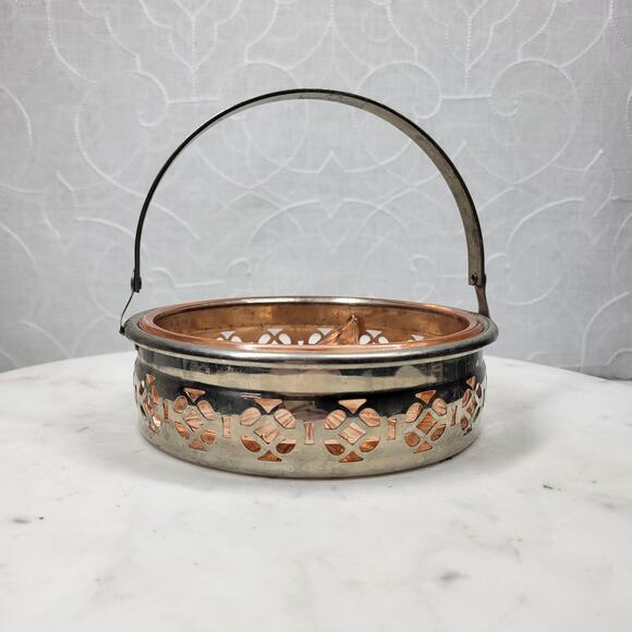 Vintage Pink Depression Handled Trinket Dish 5" Divided Relish Serving Tray - Picture 8 of 12